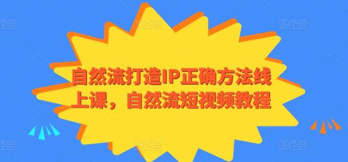 自然流打造IP正确方法线上课，自然流短视频教程 - 创享网-创享网