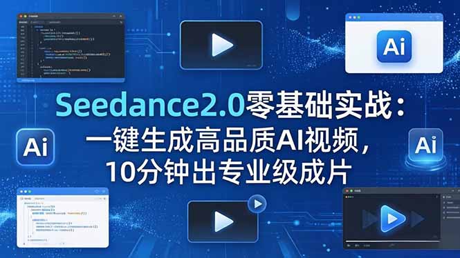 Seedance2.0零基础实战：一键生成高品质AI视频，10分钟出专业级成片-创享网