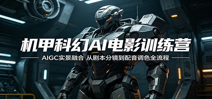 机甲科幻AI电影训练营：AIGC实景融合，从剧本分镜到配音调色全流程 - 创享网-创享网