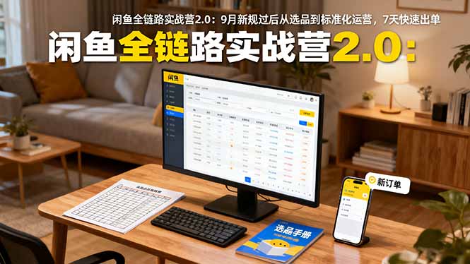 闲鱼全链路实战营2.0：9月新规过后从选品到标准化运营，7天快速出单 - 创享网-创享网