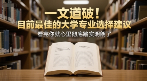 付费文章：一文道破！目前最佳的大学专业选择建议，看完你就心里彻底踏实明朗了 - 创享网-创享网