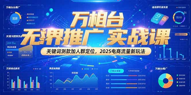 万相台无界推广实战课，关键词测款加人群定位，2025电商流量新玩法 - 创享网-创享网