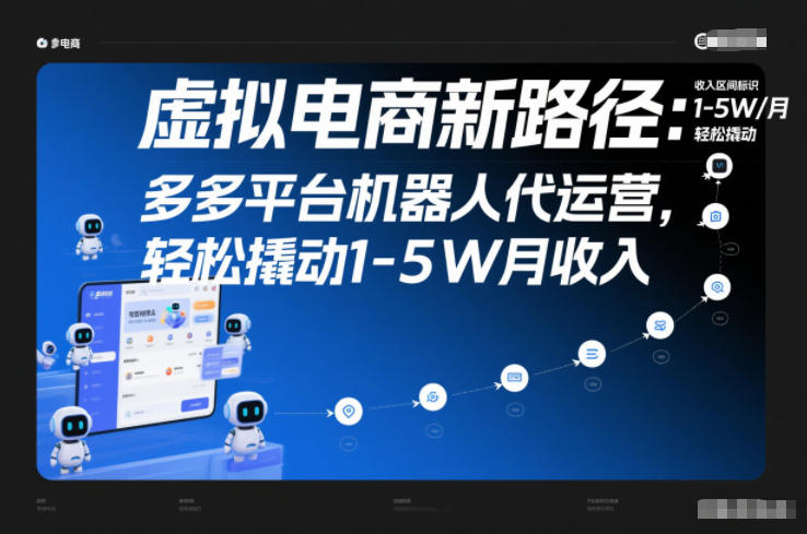 虚拟电商新路径：多多平台机器人代运营，轻松撬动1-5W月收入【揭秘】-创享网
