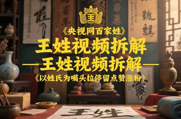 央视网百家姓–王姓视频拆解，以姓氏为噱头拉停留点赞涨粉 - 创享网-创享网