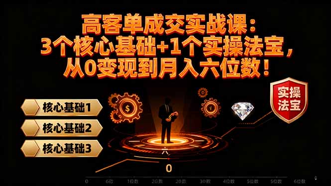 高 客单成交实战课：3个核心基础+1个实操法宝，从0变现到月入六位数！ - 创享网-创享网
