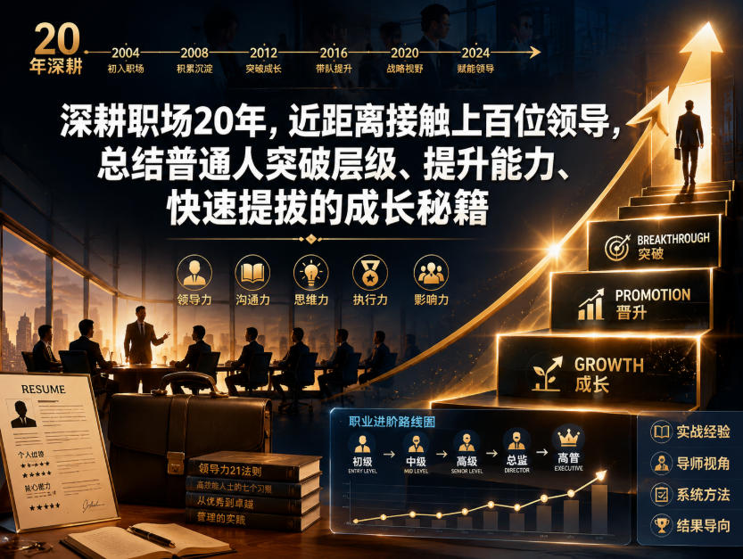 付费文章：深耕职场20年，近距离接触上百位领导，总结普通人突破层级、提升能力、快速提拔的成长秘籍(全网独家干货)-创享网