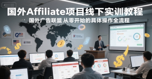 国外Affiliate项目线下实训教程，国外广告联盟从零开始的具体操作全流程 - 创享网-创享网