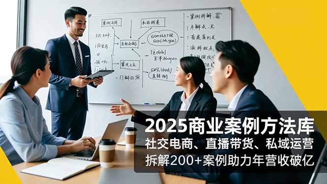 2025商业案例方法库，社交电商、直播带货、私域运营，拆解200+案例助力年营收破亿-创享网