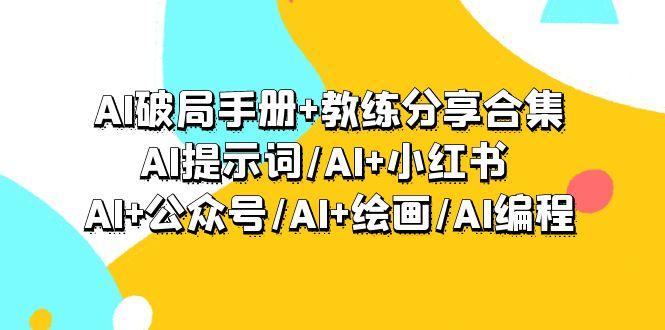 (9351期)AI破局手册+教练分享合集：AI提示词/AI+小红书 /AI+公众号/AI+绘画/AI编程 - 创享网-创享网