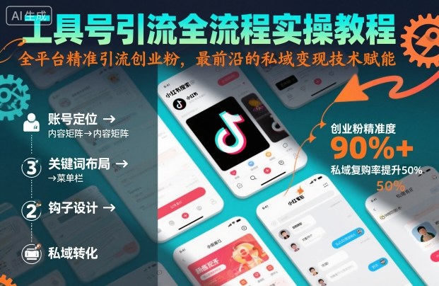 工具号引流全流程保姆级实操教程，全平台精准引流创业粉，最前沿的私域变现技术赋能-创享网
