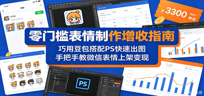 零门槛表情制作增收指南：巧用豆包搭配 PS 快速出图，手把手教微信表情上架变现-创享网