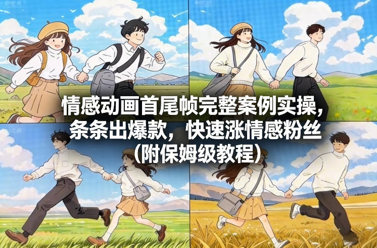 情感动画首尾帧完整案例实操，条条出爆款，快速涨情感粉丝(附保姆级教程)-创享网