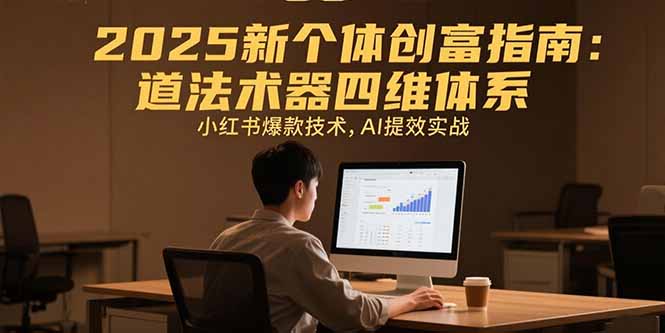 2025新个体创富指南：道法术器四维体系，小红书爆款技术，AI提效实战 - 创享网-创享网