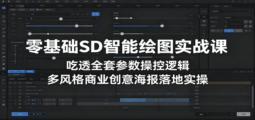 零基础SD智能绘图实战课：吃透全套参数操控逻辑，多风格商业创意海报落地实操-创享网