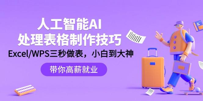 (9459期)人工智能-AI处理表格制作技巧：Excel/WPS三秒做表，大神到小白 - 创享网-创享网