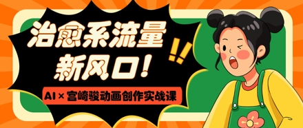 治愈系流量新风口，AI+宫崎骏动画创作实战课，从0到1打造爆款视频 - 创享网-创享网