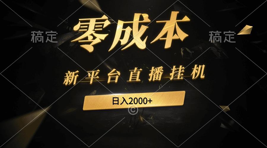 (9841期)新平台直播挂机最新玩法，0成本，不违规，日入2000+ - 创享网-创享网