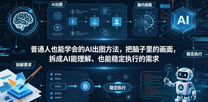 普通⼈也能学会的AI出图⽅法，把脑子里的画面，拆成AI能理解、也能稳定执行的需求【文档】-创享网
