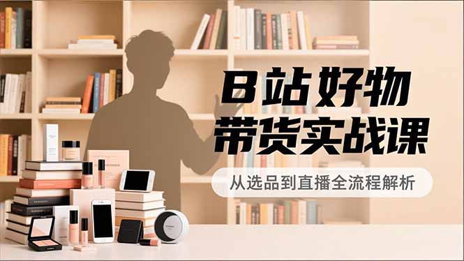 B站好物带货实战课，账号定位、选品拍摄、运营变现，全流程教学，实现UP主月入过万 - 创享网-创享网