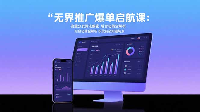无界推广爆单启航课：流量分发算法解密 后台功能全解析 投放前必知避坑点 - 创享网-创享网