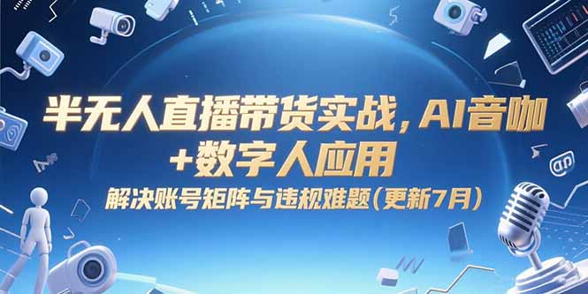 半无人直播带货实战，AI音咖+数字人应用 解决账号矩阵与违规难题(更新7月 - 创享网-创享网