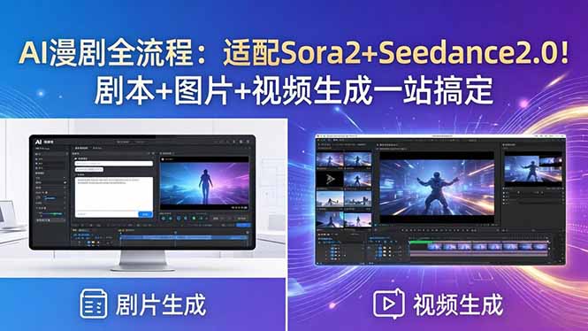 AI漫剧全流程：适配Sora2+Seedance2.0！剧本+图片+视频生成一站搞定-创享网
