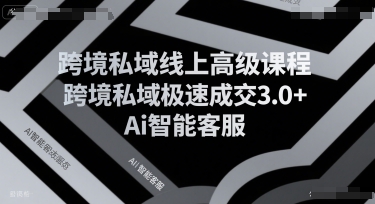 跨境私域线上高级课程，跨境私域极速成交3.0+Ai智能客服 - 创享网-创享网