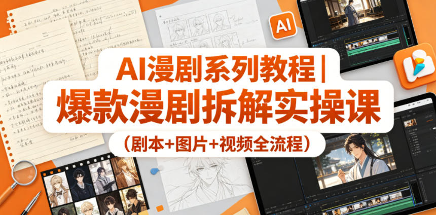 AI漫剧系列教程｜爆款漫剧拆解实操课(剧本+图片+视频全流程)-创享网