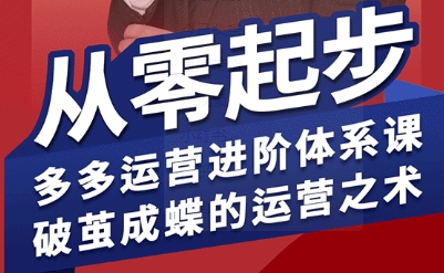 拼多多运营进阶系统课，从零起步，多多运营进阶体系课，破茧成蝶的运营之术 - 创享网-创享网