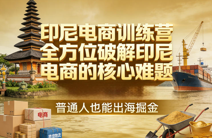 印尼电商训练营，全方位破解印尼电商的核心难题，普通人也能出海掘金 - 创享网-创享网