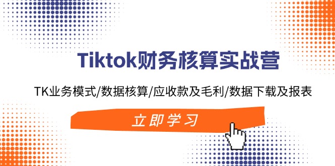 Tiktok财务核算实战营：TK业务模式/数据核算/应收款及毛利/数据下载及报表 - 创享网-创享网