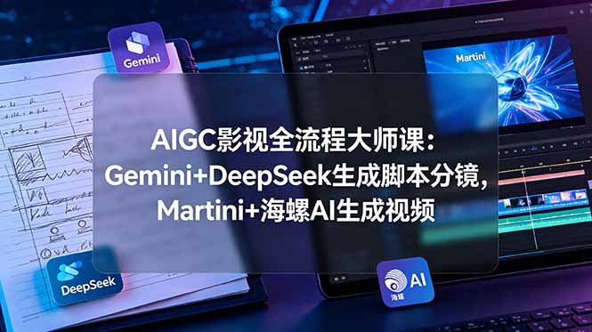 AIGC影视全流程大师课：Gemini+DeepSeek生成脚本分镜，Martini+海螺AI生成视频 - 创享网-创享网