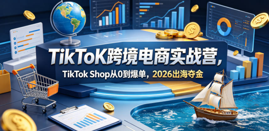 TikToK跨境电商实战营，TikTok Shop从0到爆单，2026出海夺金-创享网