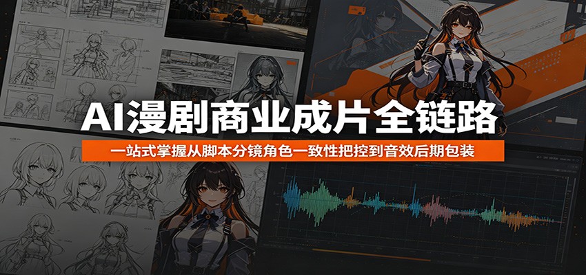 AI漫剧商业成片全链路：一站式掌握从脚本分镜角色一致性把控到音效后期包装-创享网