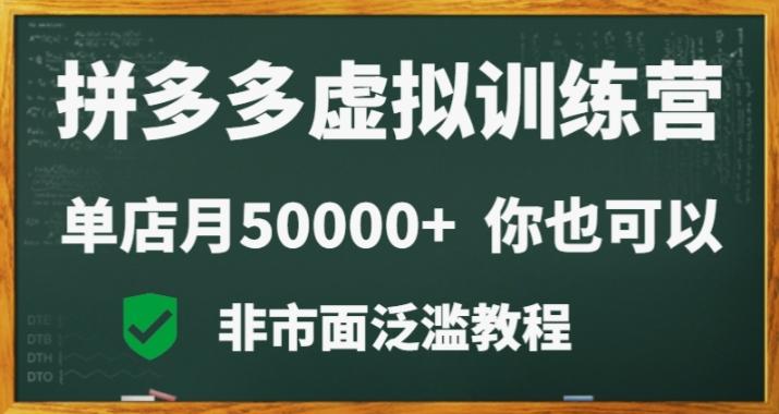 拼多多虚拟电商训练营月入30000+你也行，暴利稳定长久，副业首选 - 创享网-创享网