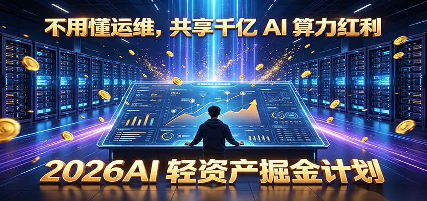 不用懂运维，共享千亿 AI 算力红利，2026AI 轻资产掘金计划 - 创享网-创享网