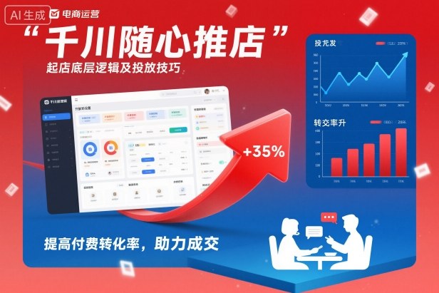 千川随心推起店底层逻辑及投放技巧，提高付费转化率，助力成交 - 创享网-创享网