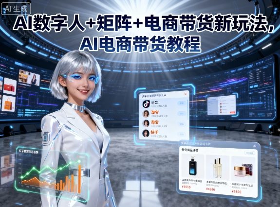 AI数字人+矩阵+电商带货新玩法，AI电商带货教程 - 创享网-创享网