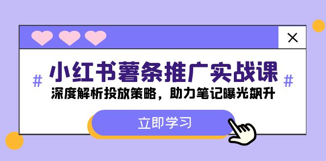 小红书-薯条推广实战课：深度解析投放策略，助力笔记曝光飙升 - 创享网-创享网