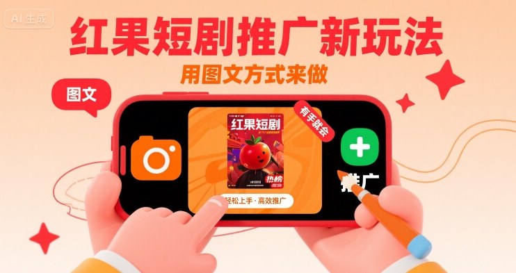 红果短剧推广新玩法，用图文方式来做，有手就会 - 创享网-创享网