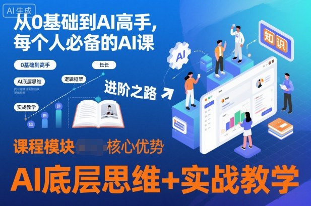 从0基础到AI高手，每个人必备的AI课，AI底层思维+实战教学-创享网
