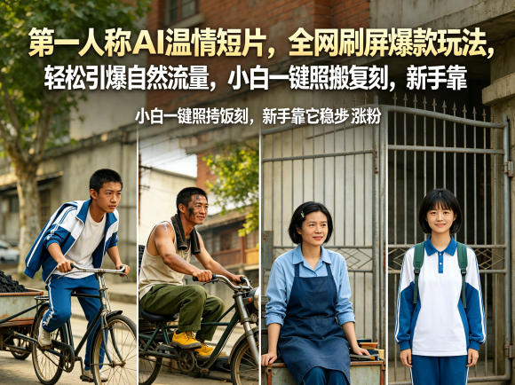 第一人称AI温情短片，全网刷屏爆款玩法，轻松引爆自然流量，小白一键照搬复刻，新手靠它稳步涨粉 - 创享网-创享网