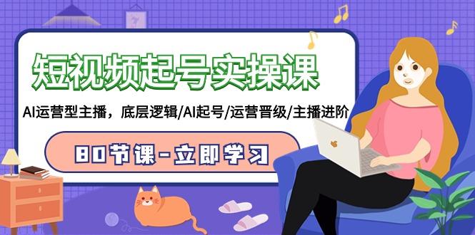 (9470期)短视频起号实操课，AI运营型主播，底层逻辑/AI起号/运营晋级/主播进阶/80节 - 创享网-创享网