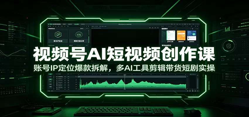 视频号AI短视频创作实战课｜IP定位+AI批量成片+剪辑带货，新手快速起号变现-创享网