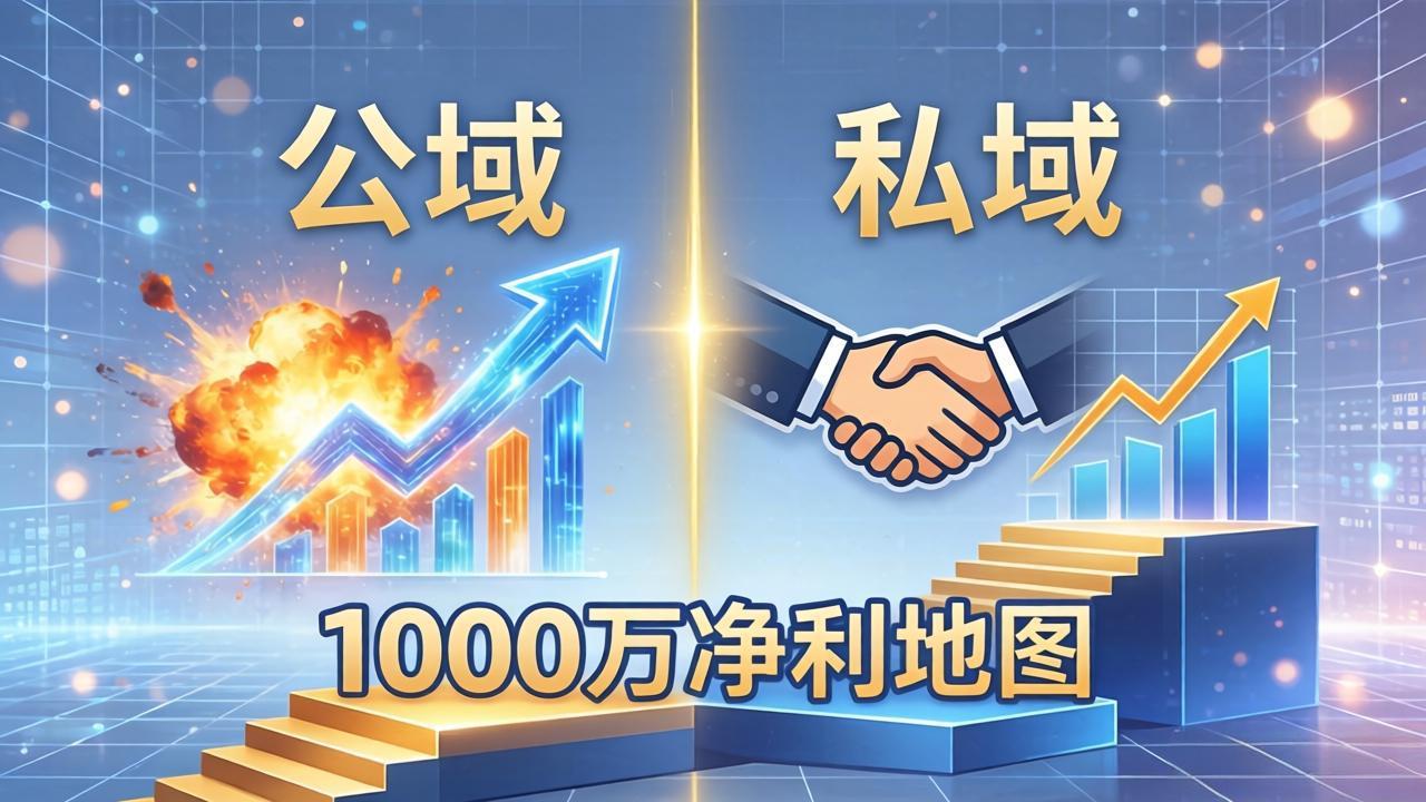 公域玩命出爆款，私域悄悄做成交：这套AI内训课，2026给你打通1000万净利的地图-创享网