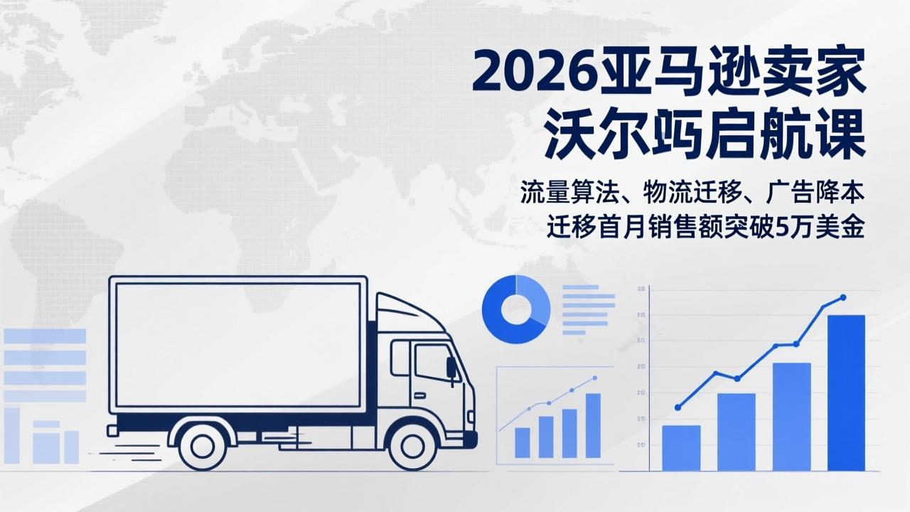 2026亚马逊卖家沃尔玛启航课，流量算法、物流迁移、广告降本，迁移首月销售额突破5万美金-创享网