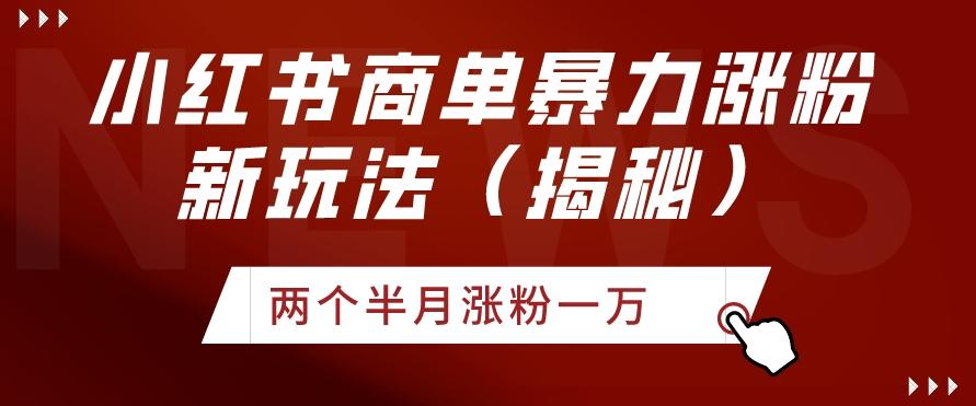 小红书商单暴力涨粉新玩法两个半月涨粉一万（揭秘） - 创享网-创享网