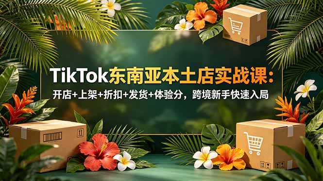 TikTok东南亚本土店实战课：开店+上架+折扣+发货+体验分，跨境新手快速入局 - 创享网-创享网
