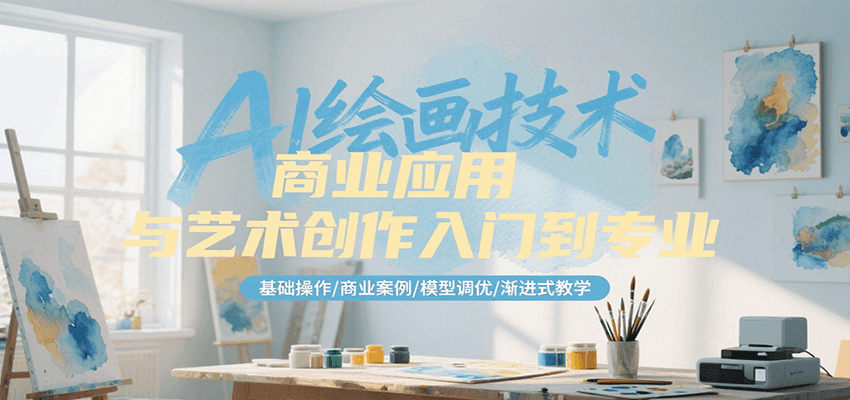 AI绘画技术商业应用与艺术创作入门到专业，基础操作/商业案例/模型调优/渐进式教学 - 创享网-创享网
