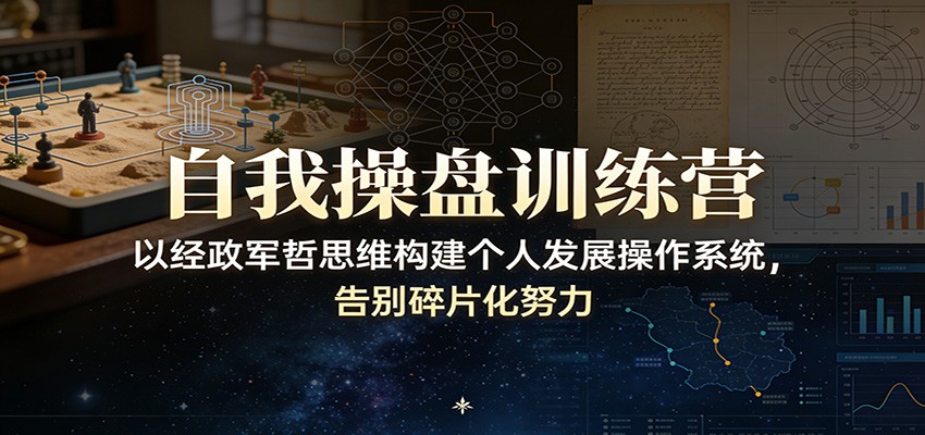 自我操盘训练营:以经政军哲思维构建个人发展操作系统,告别碎片化努力-创享网